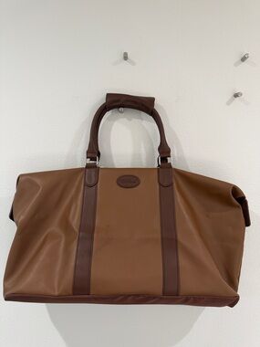 Bella Russo Brown Two-Tone Travel Duffle Bag